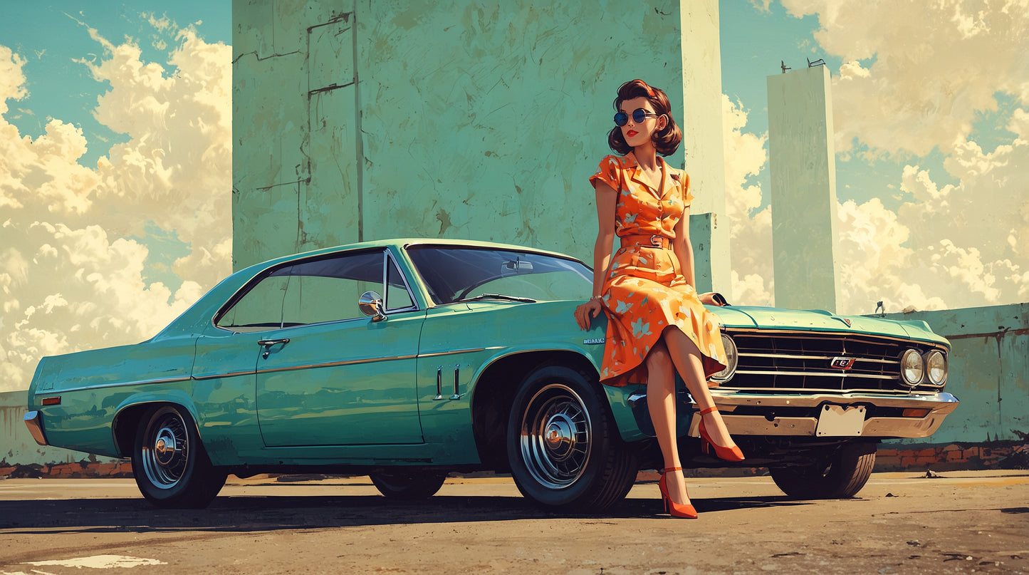 Desert Rose - vintage dreams between asphalt, sky and longing