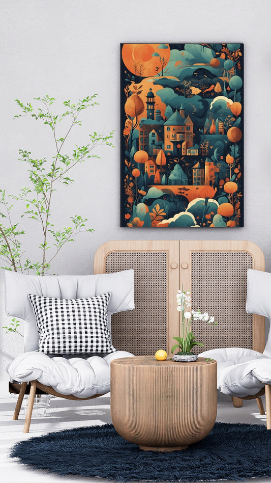 Orange Town - a fairytale snapshot between dream, nature and architecture